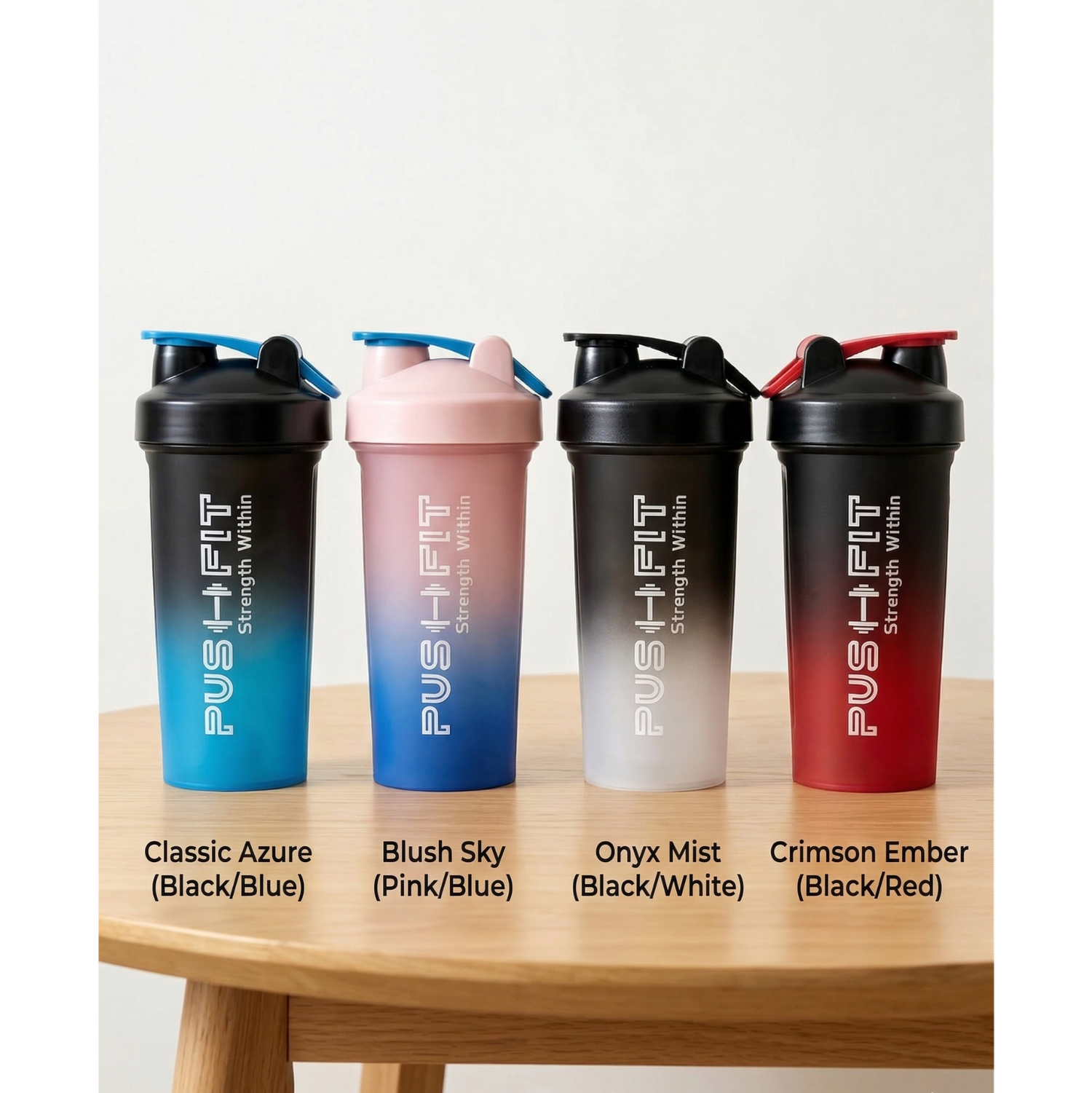 New Style Frosted Gradient Protein Shaker| Gym Bottle| Pushfit