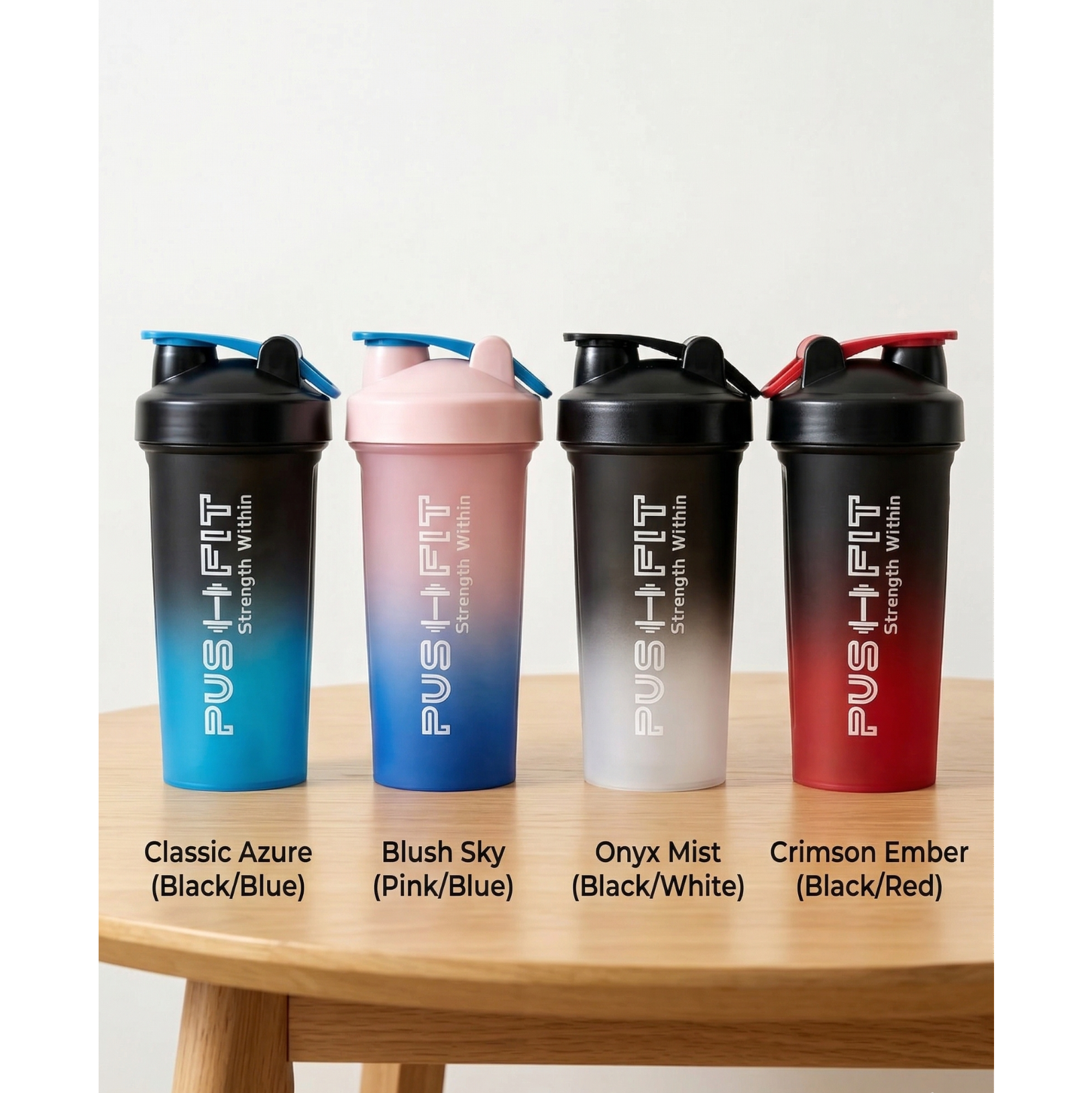 New Style Frosted Gradient Protein Shaker| Gym Bottle| Pushfit