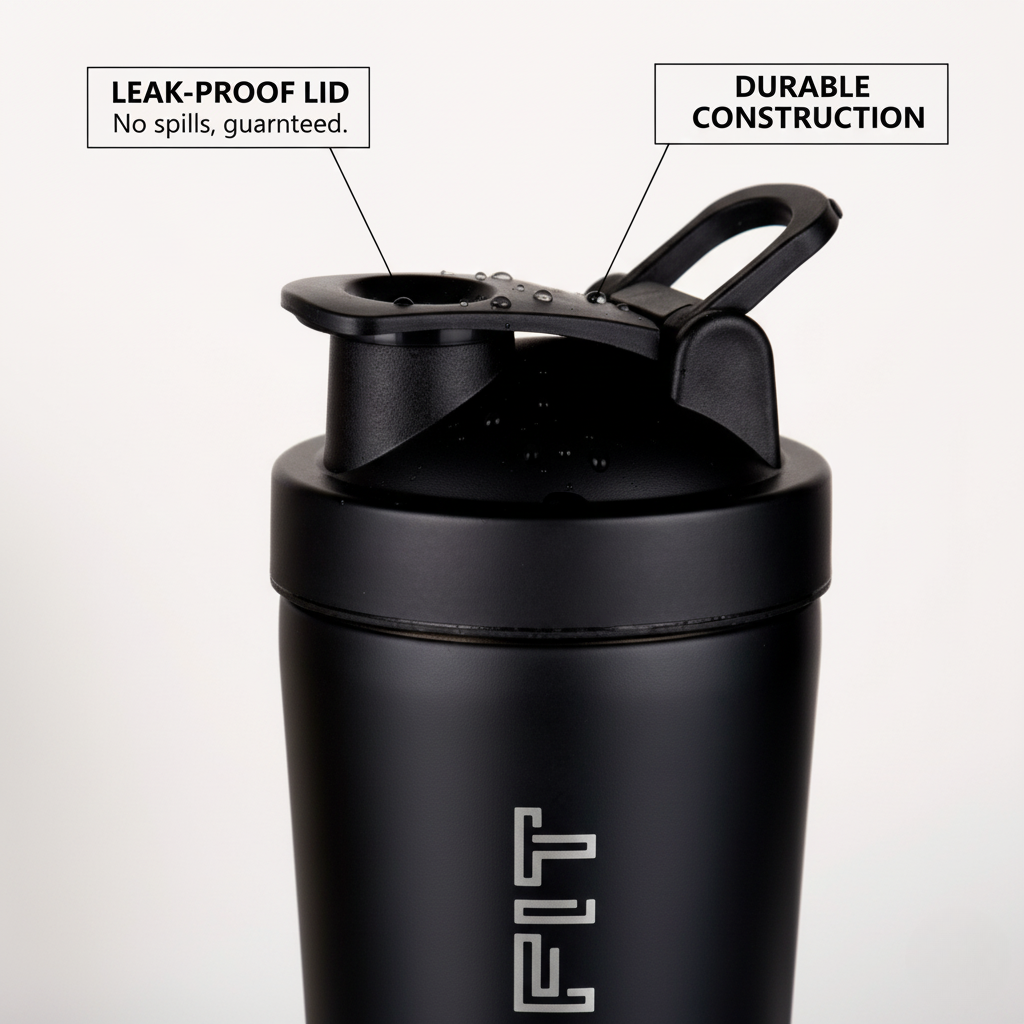 25oz/0.7L Insulated Stainless Steel Shaker Bottle | Push Fit