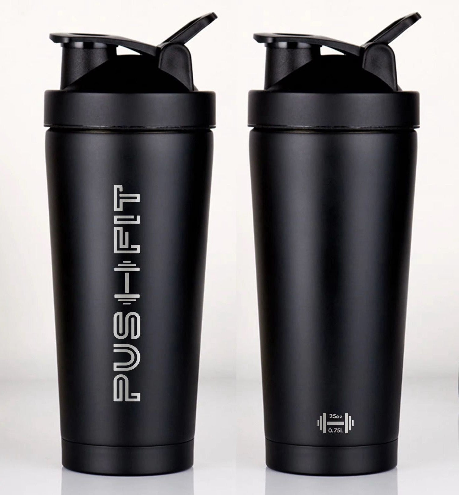 25oz/0.7L Insulated Stainless Steel Shaker Bottle | Push Fit