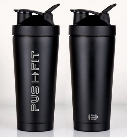 25oz/0.7L Insulated Stainless Steel Shaker Bottle | Push Fit