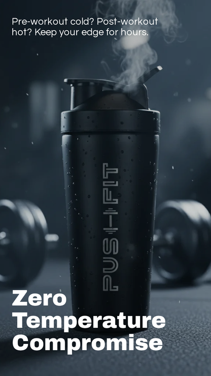 25oz/0.7L Insulated Stainless Steel Shaker Bottle | Push Fit